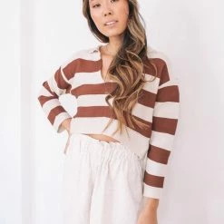 RedBerry Margareta Top - Brown Stripe CLOTHING