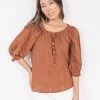 White Closet CLOTHING Elke Top - Chocolate 2 White Closet CLOTHING Elke Top - Chocolate