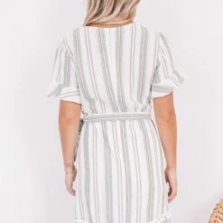 YH & Co (Chloe Yip) CLOTHING Brielle Dress - Green Stripe