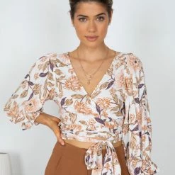 Rock Denim CLOTHING Josslyn Top - White Print