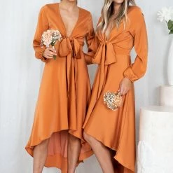 Esther Luxe Bryleigh Dress - Rust