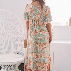 WeLove Fashion CLOTHING Marina Skirt - Turquoise Print