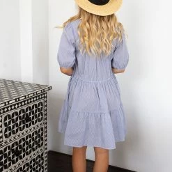 Sweetacacia Rhea Dress - Blue Stripe CLOTHING