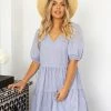 Sweetacacia Rhea Dress - Blue Stripe CLOTHING