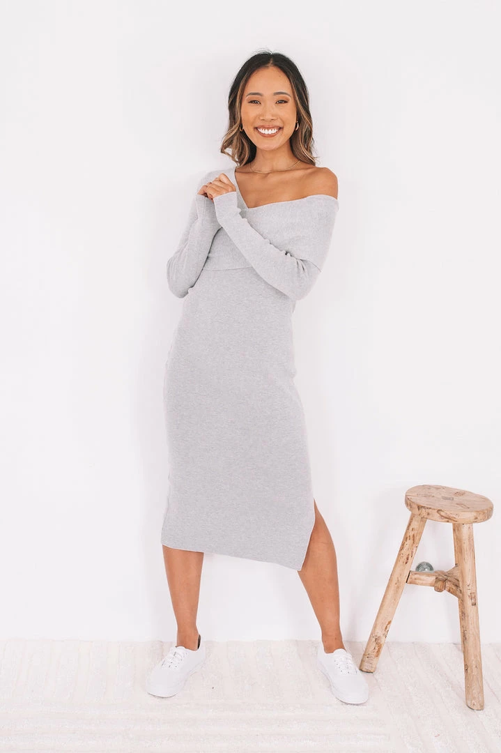 Dream House CLOTHING Claretta Dress - Grey 4 Dream House CLOTHING Claretta Dress - Grey