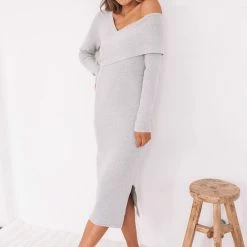 Dream House CLOTHING Claretta Dress - Grey 10 Dream House CLOTHING Claretta Dress - Grey