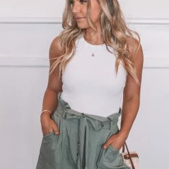 Miracle Fashion Tiki Shorts - Khaki