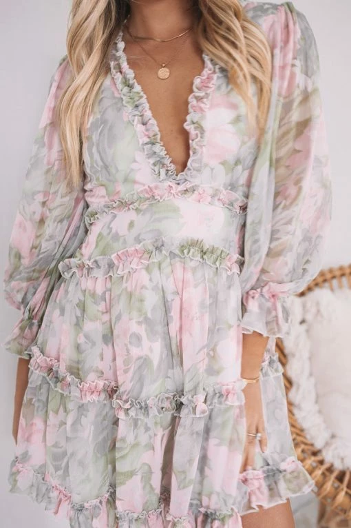 Sasha Clothing Canary Islands Dress - Pink Print