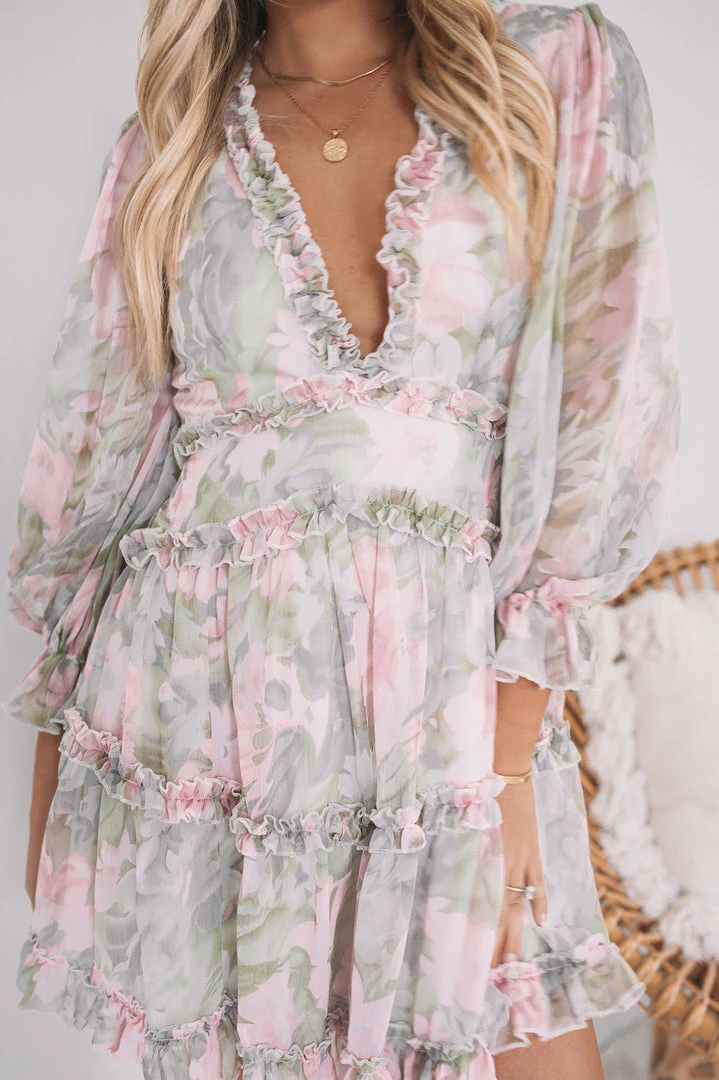 Sasha Clothing Canary Islands Dress - Pink Print 3 Sasha Clothing Canary Islands Dress - Pink Print