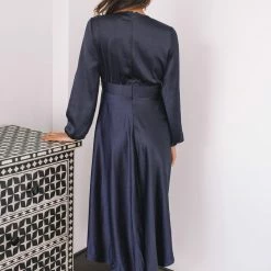 Esther Luxe Bryleigh Dress - Navy CLOTHING