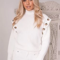 Miracle Fashion CLOTHING North Jumper - White 11 Miracle Fashion CLOTHING North Jumper - White