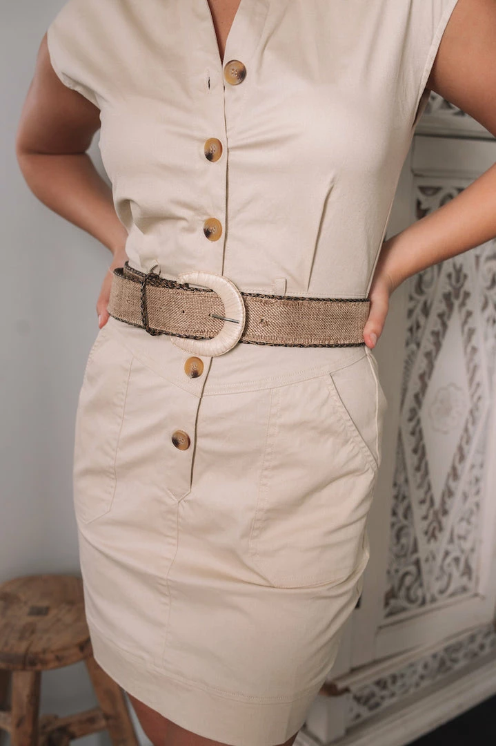 Sunny Girl Campaign Dress - Beige 3 Sunny Girl Campaign Dress - Beige