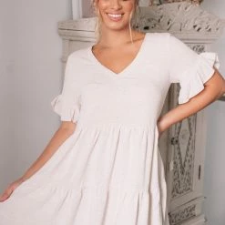 Style Box CLOTHING Robin Dress - Beige