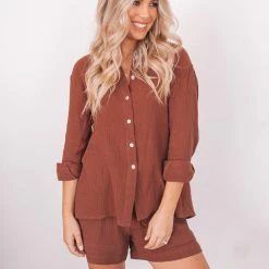 Pink Diamond Pisces Shorts - Chocolate CLOTHING 9 Pink Diamond Pisces Shorts - Chocolate CLOTHING