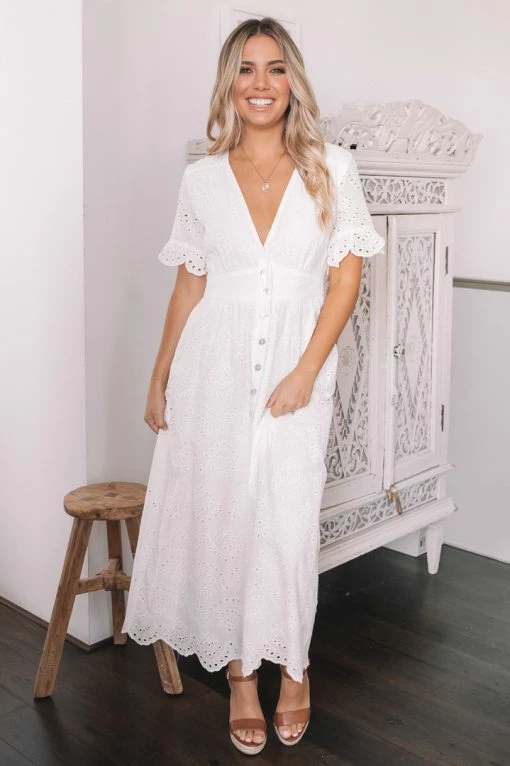 Esther & Co. Korbela Dress - White Lace 3 Esther & Co. Korbela Dress - White Lace