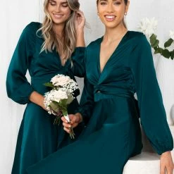 Esther Luxe Bryleigh Dress - Emerald CLOTHING