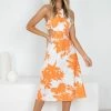 Reverse Kindly Dress - Orange Print 2 Reverse Kindly Dress - Orange Print