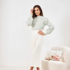 Paper Heart Rosafa Jumper - Sage CLOTHING