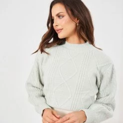 Paper Heart Rosafa Jumper - Sage CLOTHING