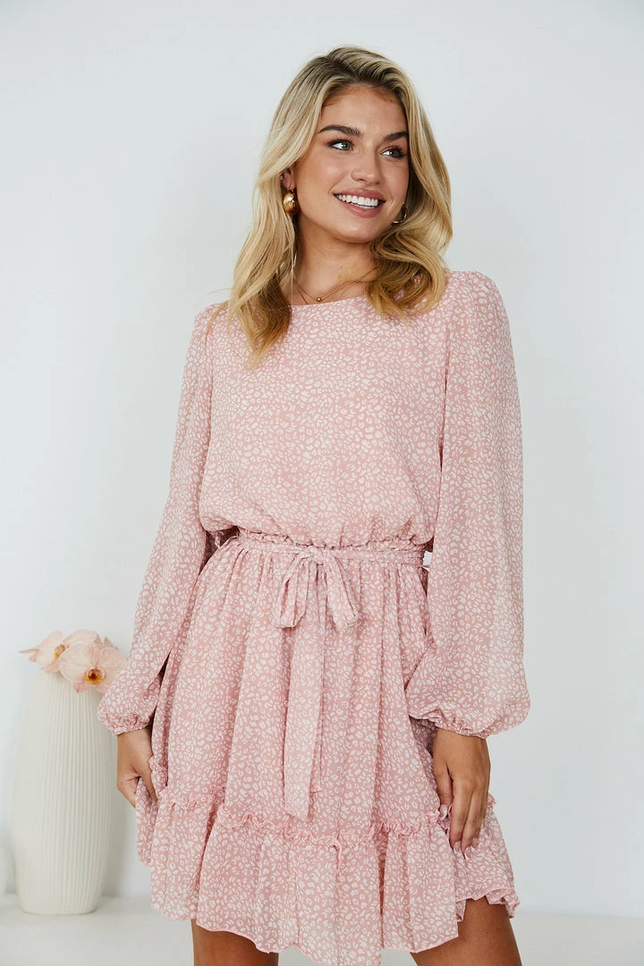 HQ Fashion Valdez Dress - Blush Print 3 HQ Fashion Valdez Dress - Blush Print