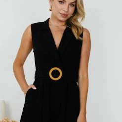 Desire Zaniya Playsuit - Black