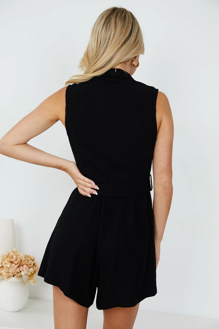 Desire Zaniya Playsuit - Black 4 Desire Zaniya Playsuit - Black