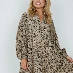 HQ Fashion Sandoval Dress - Leopard Print CLOTHING