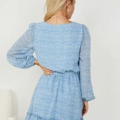 HQ Fashion Valdez Dress - Blue Print