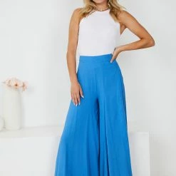WeLove Fashion CLOTHING Elanor Pants - Blue