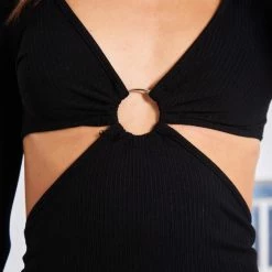 Into Fashion CLOTHING Brina Dress - Black