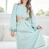 Reverse Aletha Dress - Sage Gingham CLOTHING