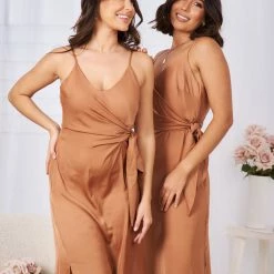 Esther The Label Laguna Dress - Cognac