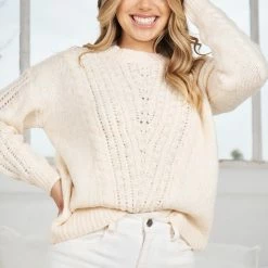 HQ Fashion Karissa Knit - Beige CLOTHING