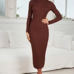 Sunny Girl Jodene Dress - Chocolate CLOTHING