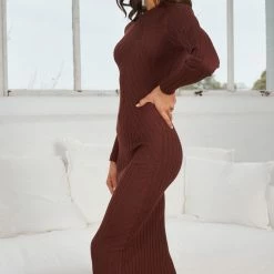 Sunny Girl Jodene Dress - Chocolate CLOTHING