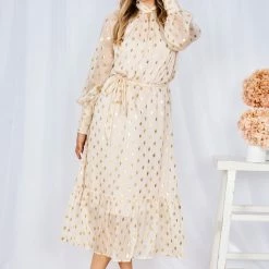 GDS Annamae Dress - Cream Spot CLOTHING