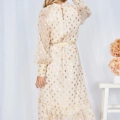 GDS Annamae Dress - Cream Spot CLOTHING