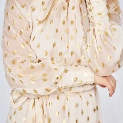 GDS Annamae Dress - Cream Spot CLOTHING
