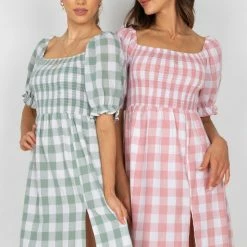 YH & Co (Chloe Yip) Lettice Dress - Pink Gingham 11 YH & Co (Chloe Yip) Lettice Dress - Pink Gingham