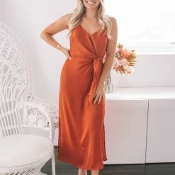 Esther The Label Laguna Dress - Rust