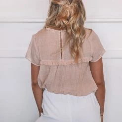 Rock Denim CLOTHING Hondura Top - Blush