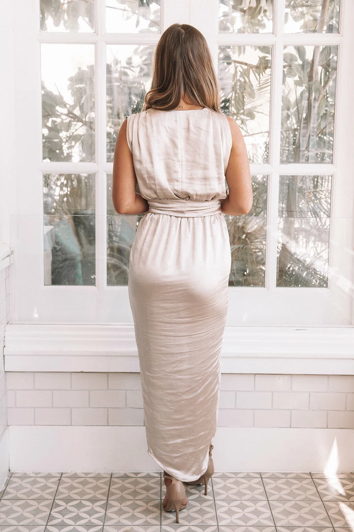 Esther Luxe Iris Dress - Champagne CLOTHING 7 Esther Luxe Iris Dress - Champagne CLOTHING