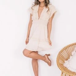 Willo Fashion Philomena Dress - Beige CLOTHING 11 Willo Fashion Philomena Dress - Beige CLOTHING