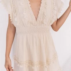 Willo Fashion Philomena Dress - Beige CLOTHING 12 Willo Fashion Philomena Dress - Beige CLOTHING