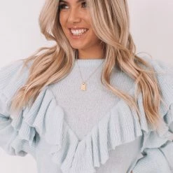 YH & Co (Chloe Yip) CLOTHING Vivica Top - Light Blue 10 YH & Co (Chloe Yip) CLOTHING Vivica Top - Light Blue