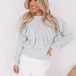 YH & Co (Chloe Yip) CLOTHING Vivica Top - Light Blue