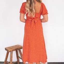 Style Box Maxie Dress - Rust Print