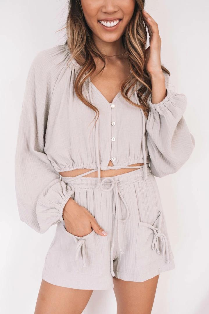 Valeria CLOTHING Stace Shorts - Grey 3 Valeria CLOTHING Stace Shorts - Grey