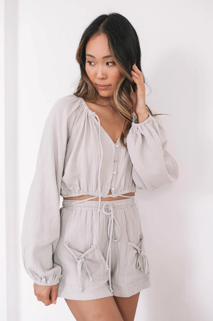 Valeria CLOTHING Stace Shorts - Grey 5 Valeria CLOTHING Stace Shorts - Grey