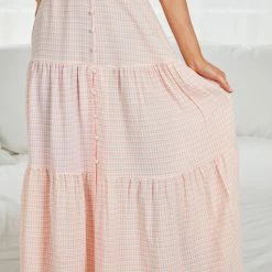 Qtrend Fashion PTY LTD Jayma Skirt - Orange Check CLOTHING